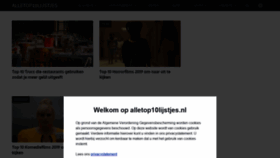 What Alletop10lijstjes.nl website looked like in 2019 (7 years ago)