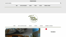 What Aquinacozinha.com website looked like in 2019 (5 years ago)