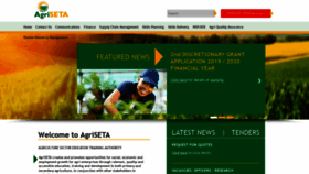 What Agriseta.co.za website looked like in 2019 (5 years ago)