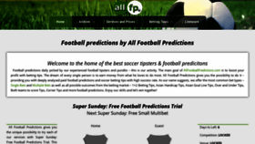 What Allfootballpredictions.com website looked like in 2019 (5 years ago)
