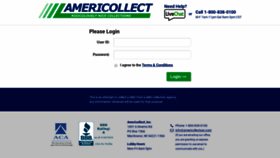 What Americollectpay.com website looked like in 2019 (5 years ago)