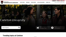 What Admissions.carleton.ca website looked like in 2019 (5 years ago)