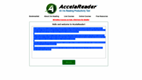 What Accelareader.com website looked like in 2019 (5 years ago)