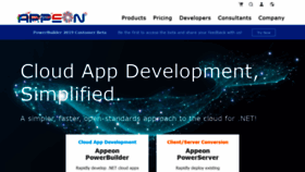 What Appeon.com website looked like in 2019 (6 years ago)