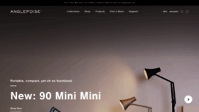 What Anglepoise.com website looked like in 2019 (5 years ago)