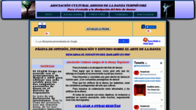 What Amigosdeladanza.es website looked like in 2019 (5 years ago)