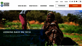 What Actionagainsthunger.org website looked like in 2019 (5 years ago)