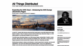 What Allthingsdistributed.com website looked like in 2019 (5 years ago)