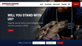 What Americanhumane.org website looked like in 2019 (5 years ago)