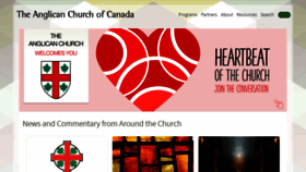 What Anglican.ca website looked like in 2019 (5 years ago)