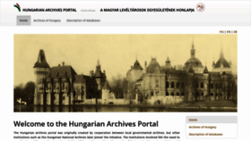 What Archivportal.hu website looked like in 2019 (5 years ago)