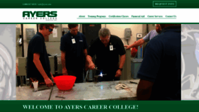 What Ayers.edu website looked like in 2019 (5 years ago)