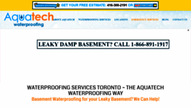 What Aquatech-waterproofing.ca website looked like in 2019 (5 years ago)