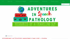 What Adventuresinspeechpathology.com website looked like in 2019 (5 years ago)