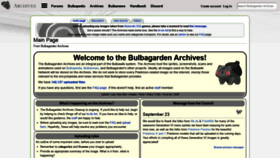 What Archives.bulbagarden.net website looked like in 2019 (5 years ago)