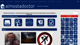 What Almostadoctor.co.uk website looked like in 2019 (5 years ago)