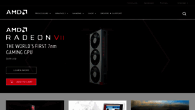 What Amd.com website looked like in 2019 (5 years ago)