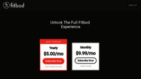 What App.fitbod.me website looked like in 2019 (5 years ago)