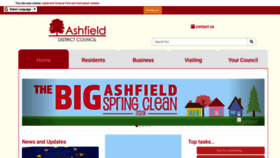 What Ashfield-dc.gov.uk website looked like in 2019 (5 years ago)