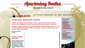 What Apartmany-radka.cz website looked like in 2019 (5 years ago)