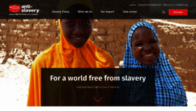 What Antislavery.org website looked like in 2019 (5 years ago)