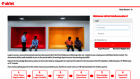 What Airtelambassadors.in website looked like in 2019 (5 years ago)