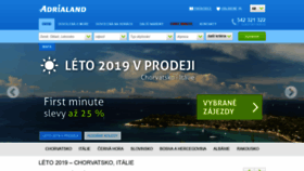 What Adrialand.cz website looked like in 2019 (5 years ago)
