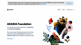 What Akasha.org website looked like in 2019 (5 years ago)