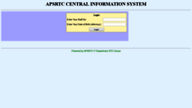 What Apsrtcinfo.in website looked like in 2019 (5 years ago)