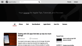 What Appletoolbox.com website looked like in 2019 (5 years ago)