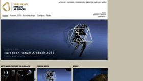 What Alpbach.org website looked like in 2019 (5 years ago)