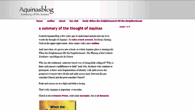 What Aquinasblog.com website looked like in 2019 (5 years ago)