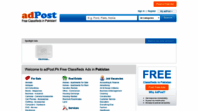 What Adpost.pk website looked like in 2019 (4 years ago)
