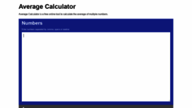 What Averagecalculator.net website looked like in 2019 (5 years ago)