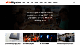 What Askmigration.com website looked like in 2019 (5 years ago)