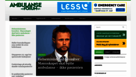 What Ambulanseforum.no website looked like in 2019 (6 years ago)