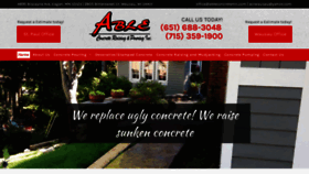 What Ableconcreteraising.com website looked like in 2019 (4 years ago)