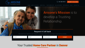 What Arisone.com website looked like in 2019 (4 years ago)