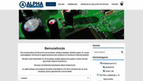 What Alphaszerviz.hu website looked like in 2019 (4 years ago)