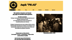 What Aspik-pik-as.de website looked like in 2019 (4 years ago)
