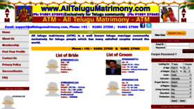 What Alltelugumatrimony.com website looked like in 2019 (4 years ago)