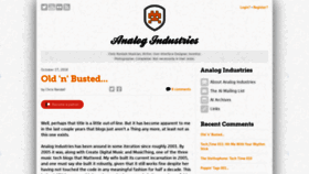 What Analogindustries.com website looked like in 2019 (4 years ago)