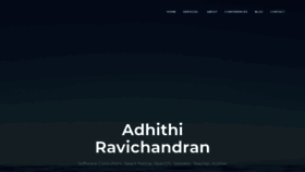 What Adhithiravichandran.com website looked like in 2019 (4 years ago)