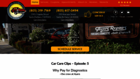 What Ayersrepairs.com website looked like in 2019 (4 years ago)