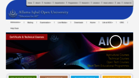 What Aiou.edu.pk website looked like in 2019 (4 years ago)