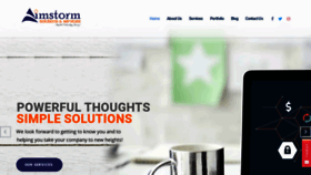 What Aimstormsolutions.com website looked like in 2019 (4 years ago)
