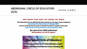 What Aboriginalcircleofeducators.ca website looked like in 2019 (4 years ago)