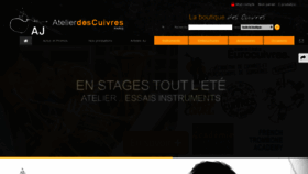 What Aj-atelierdescuivres.fr website looked like in 2019 (4 years ago)
