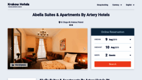 What Abella-suites-apartments.krakowhotels.net website looked like in 2019 (4 years ago)