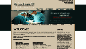 What Artzlawfirm.com website looked like in 2019 (4 years ago)